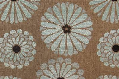 Hollyhead Daisy Light Blue Chenille Upholstery Fabric - Soft Options upholstery trim