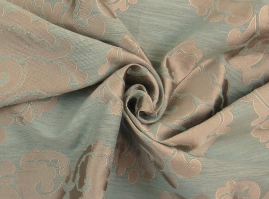 Buckingham Duck Egg Brocade Upholstery Fabric