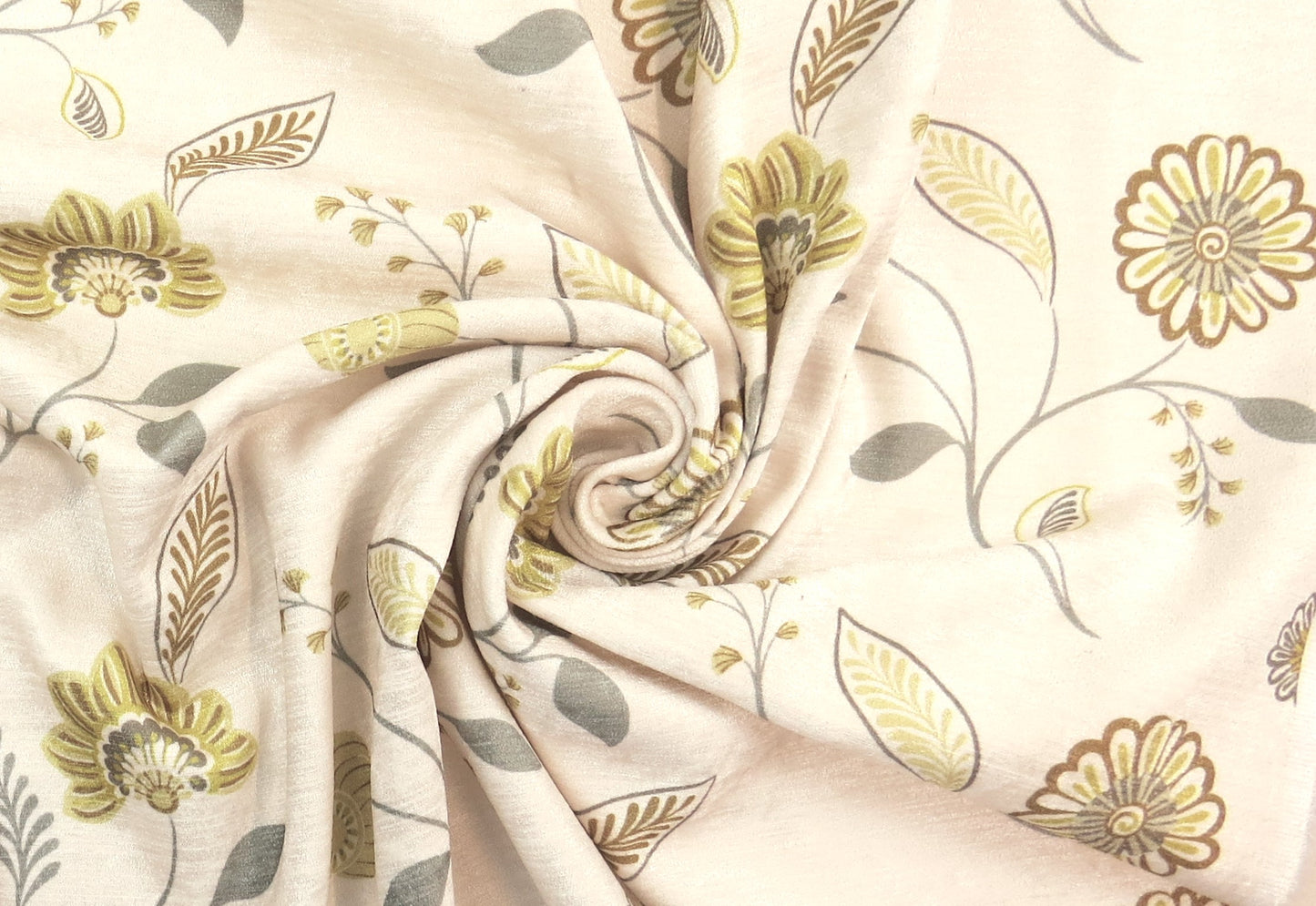 Cascade Green Floral Velvet Upholstery Fabric