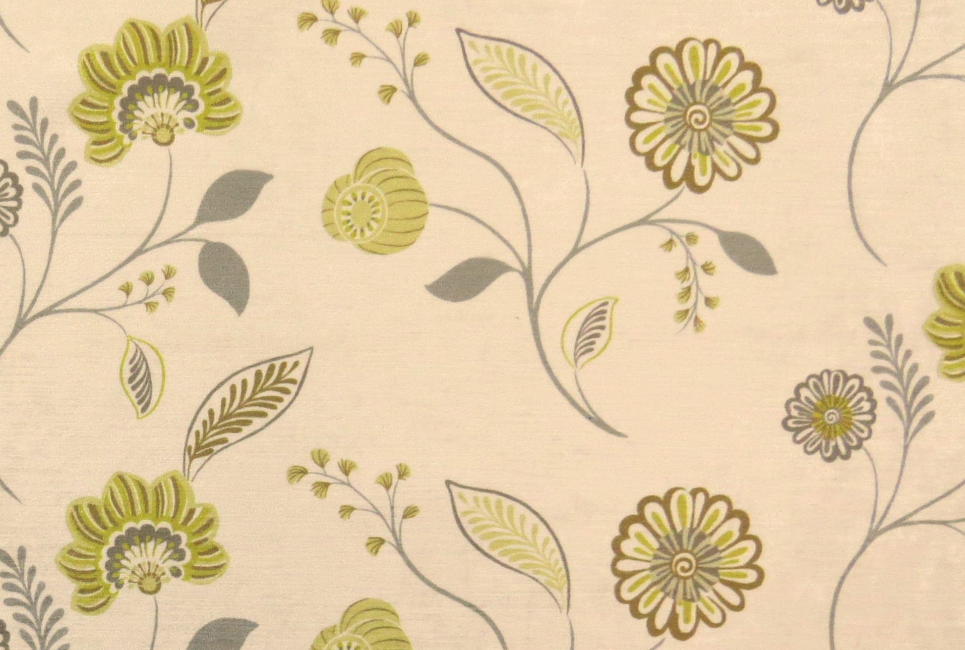 Cascade Green Floral Velvet Upholstery Fabric