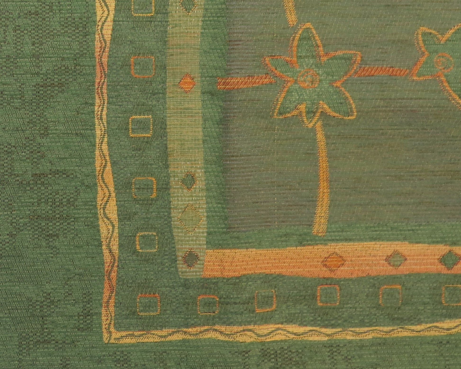 Durham Panel Pickle Green Chenille Upholstery Fabric