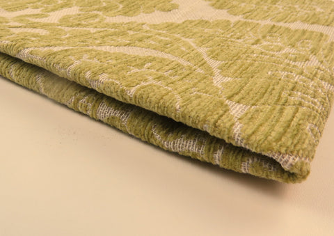 Traditioneller Limettengrüner Chenille-Polsterstoff