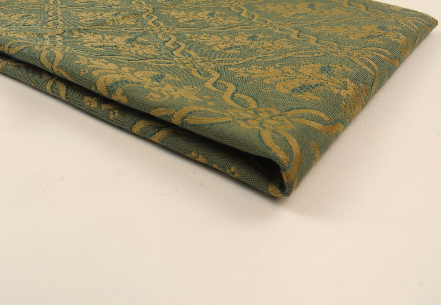 Aintree Cedar Green Brocade Upholstery Fabric