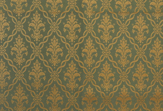 Aintree Cedar Green Brocade Upholstery Fabric - Soft Options upholstery trim