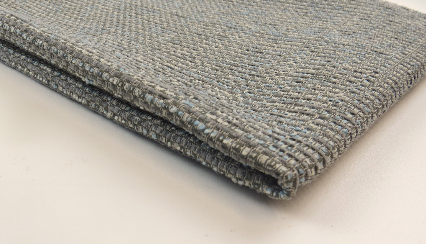 Hamsterly Mix Duck Egg Grey Flat Weave Upholstery Fabric