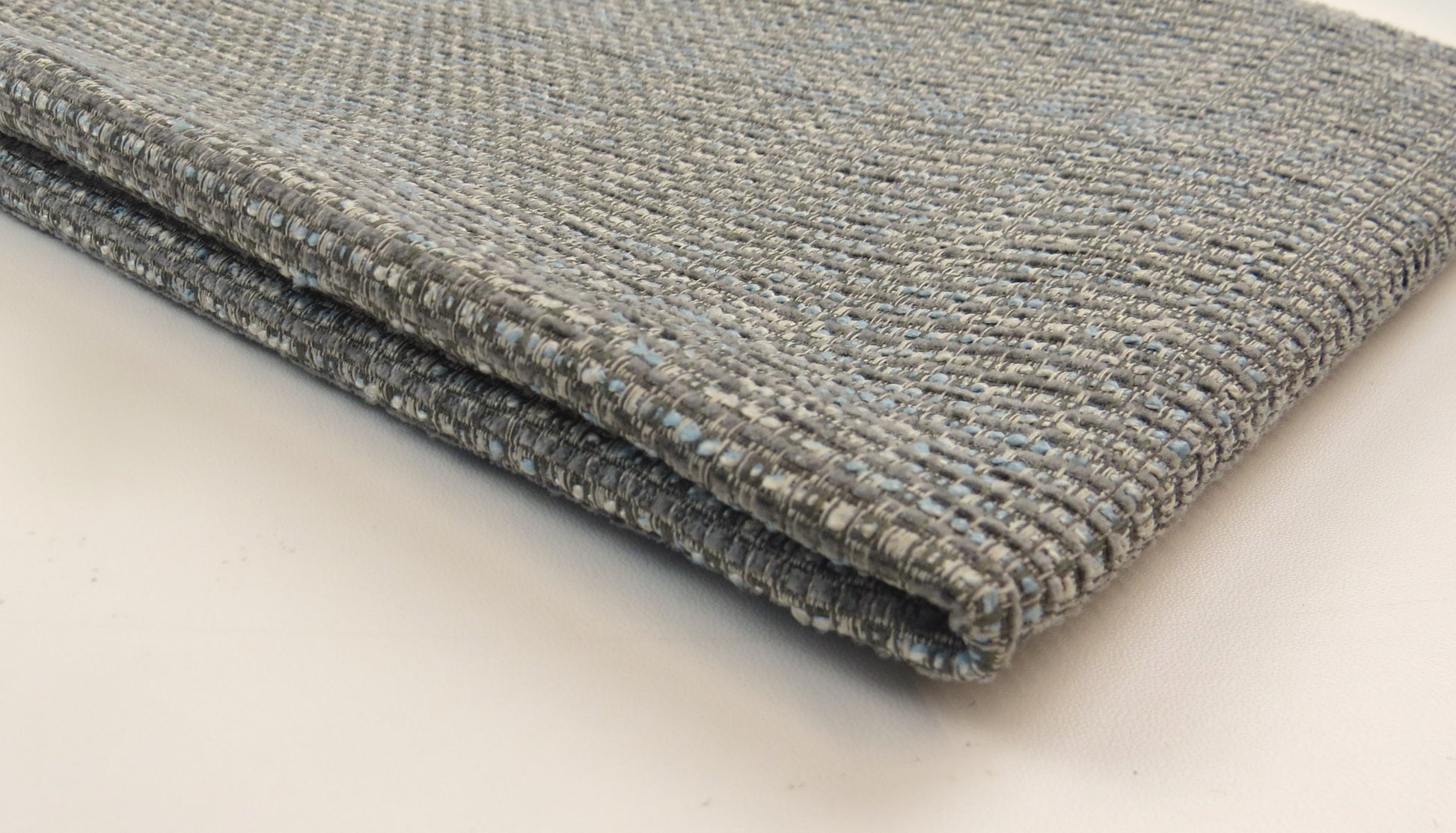 Hamsterly Mix Duck Egg Grey Flat Weave Upholstery Fabric