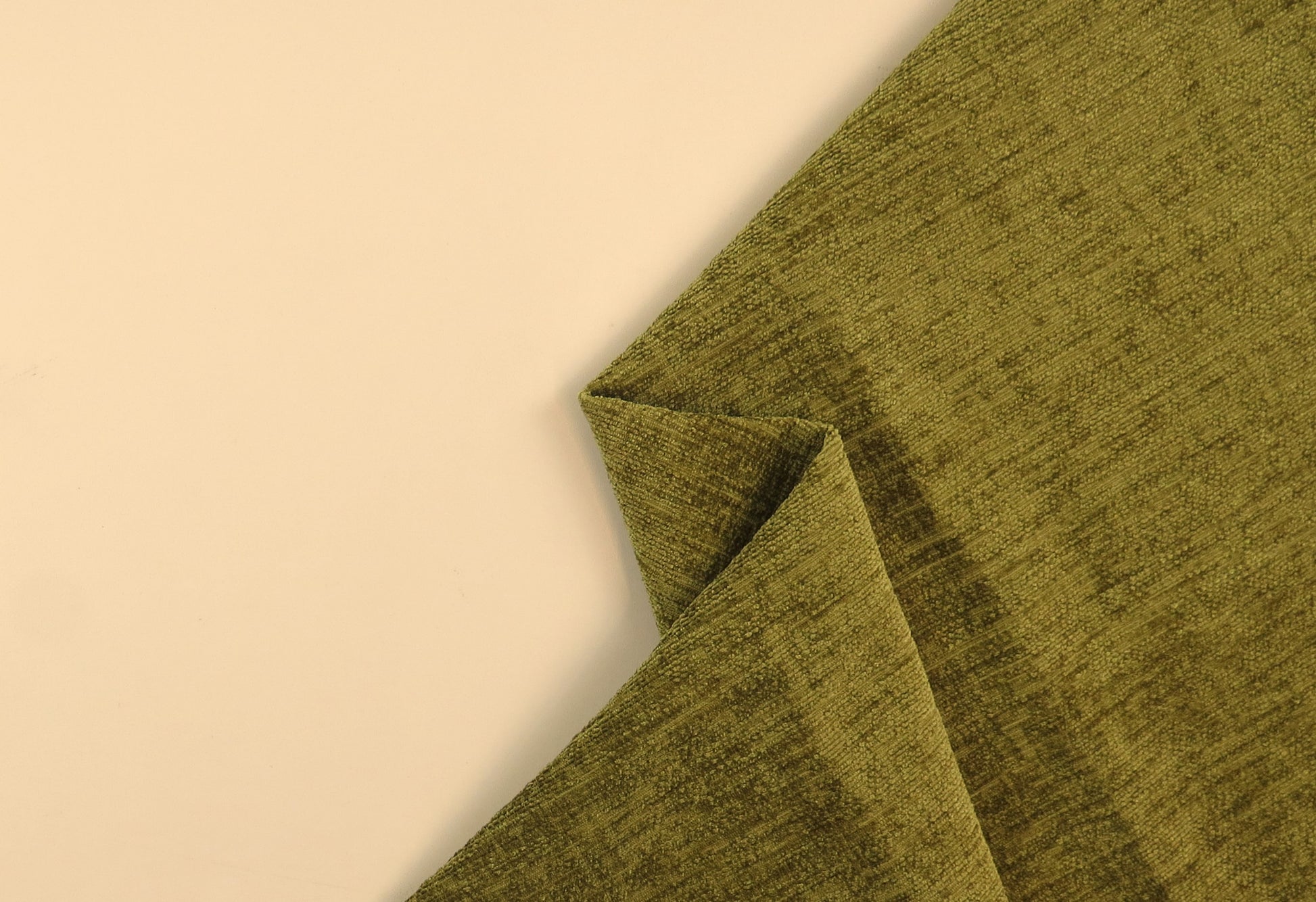 Carole Slub Croc Green Chenille Upholstery Fabric