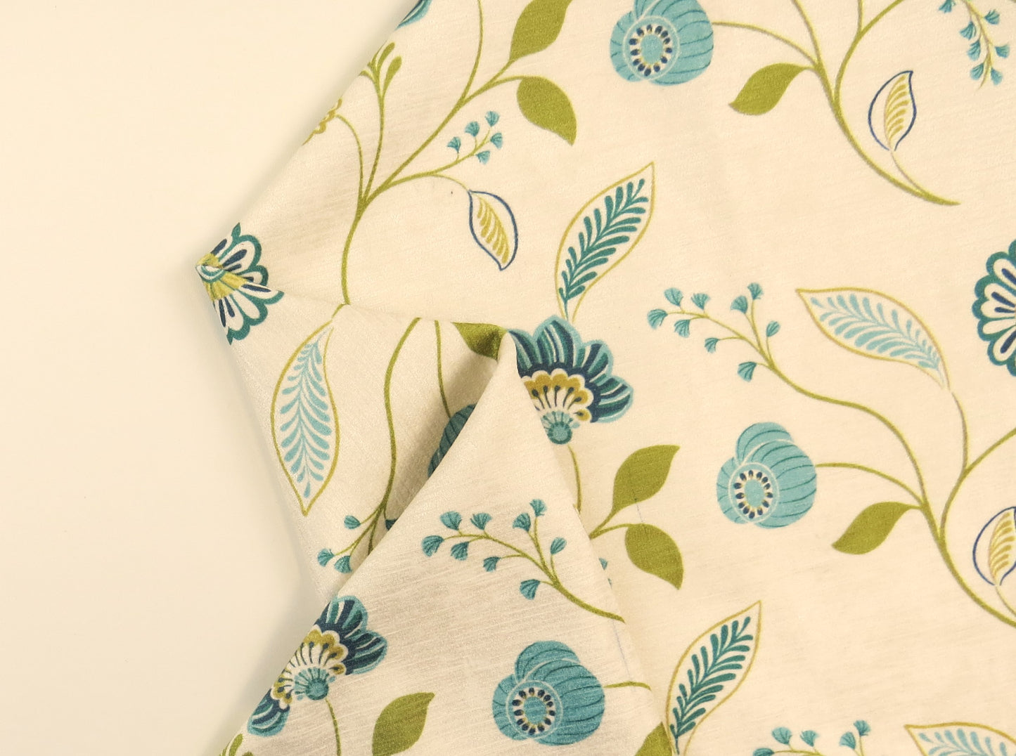 Cascade Teal Floral Chenille Upholstery Fabric