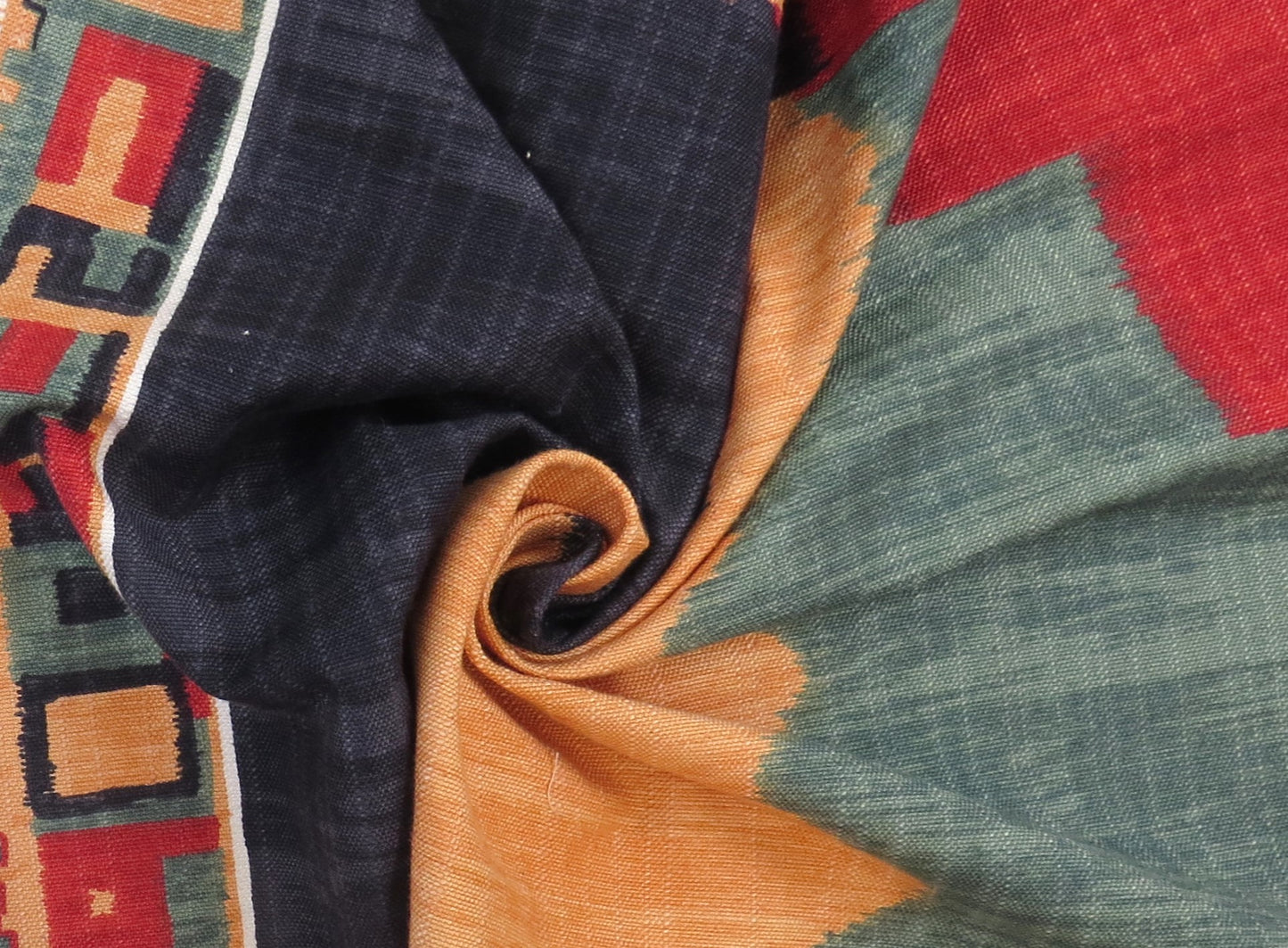 Denim Patch Cotton Upholstery Fabric