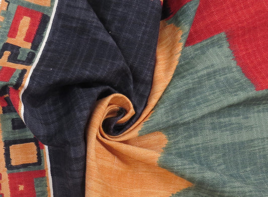 Baumwoll-Polsterstoff mit Denim-Flicken