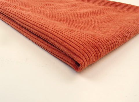 Korallenroter, weicher gerippter Kord-Chenille-Polsterstoff