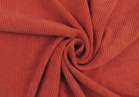 Korallenroter, weicher gerippter Kord-Chenille-Polsterstoff