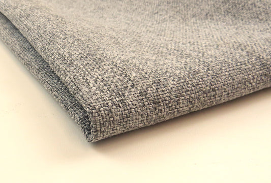 French Soft Grey Flat Weave Upholstery Fabric