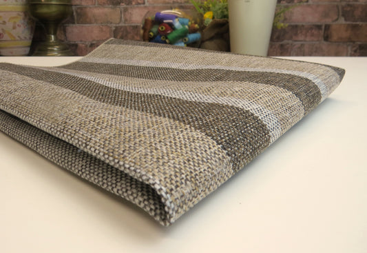 Gleneagles Stripe Nutmeg Flat Weave Upholstery Fabric - Soft Options upholstery trim
