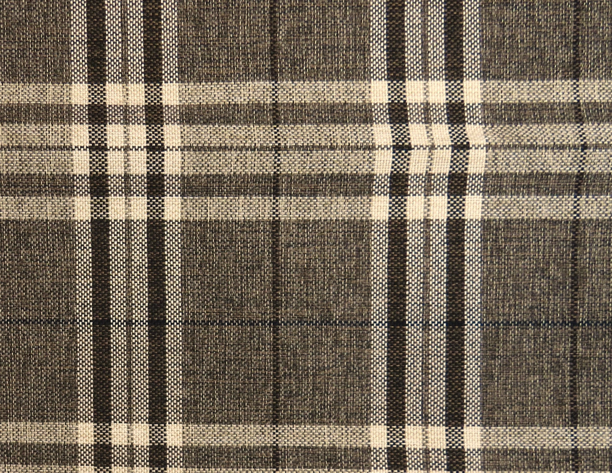 Gleneagles Check Nutmeg Flat Weave Upholstery Fabric