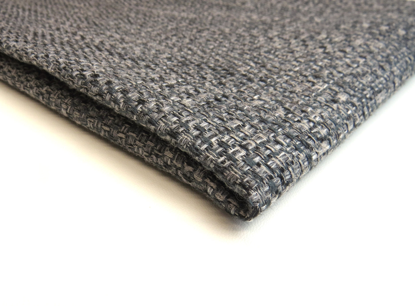 Smokey Joe Grey Flat Weave Upholstery Fabric - Soft Options upholstery trim