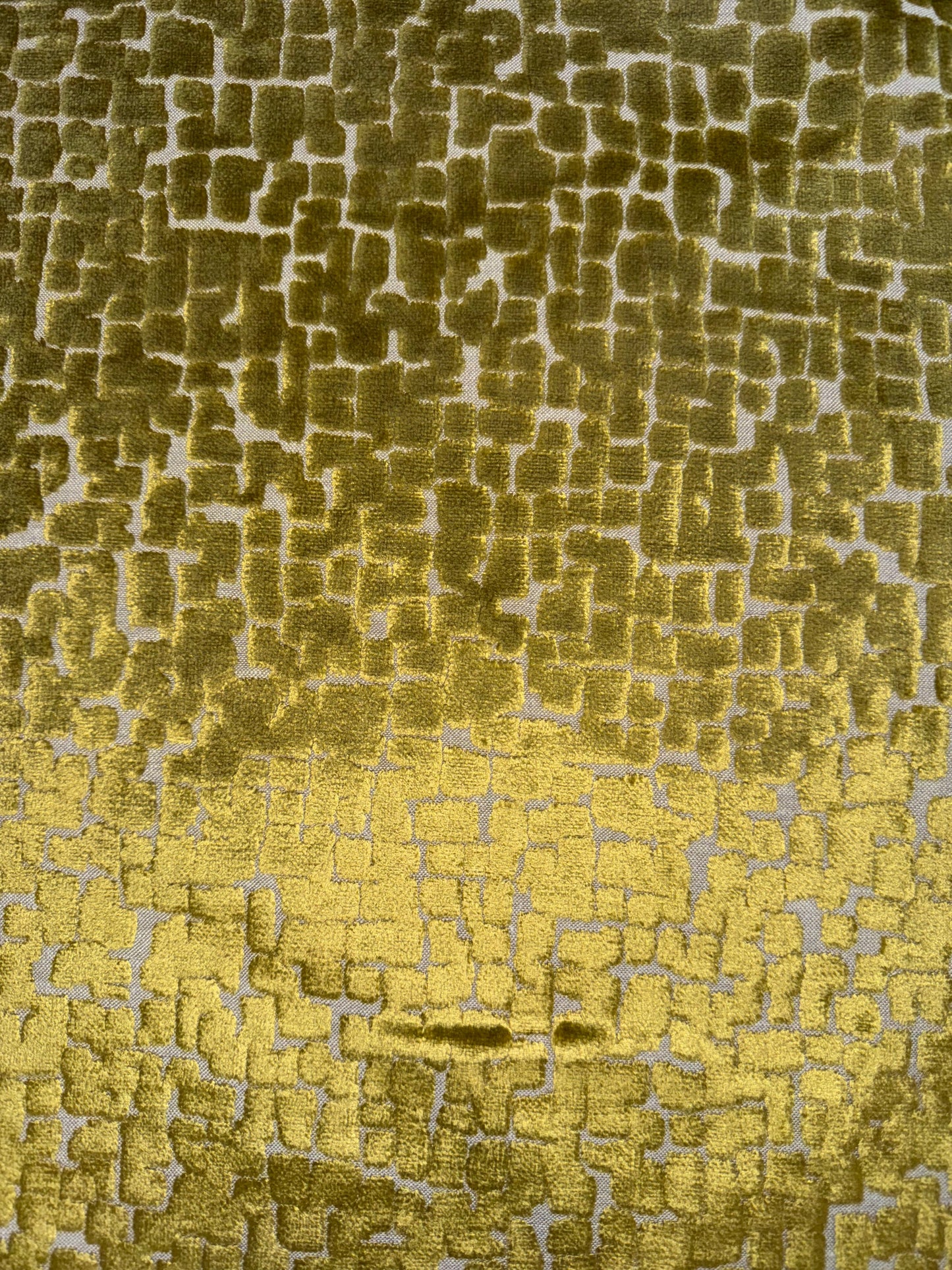 Brentwood Lime Crazy Brick Sculptured Velvet Upholstery Fabric