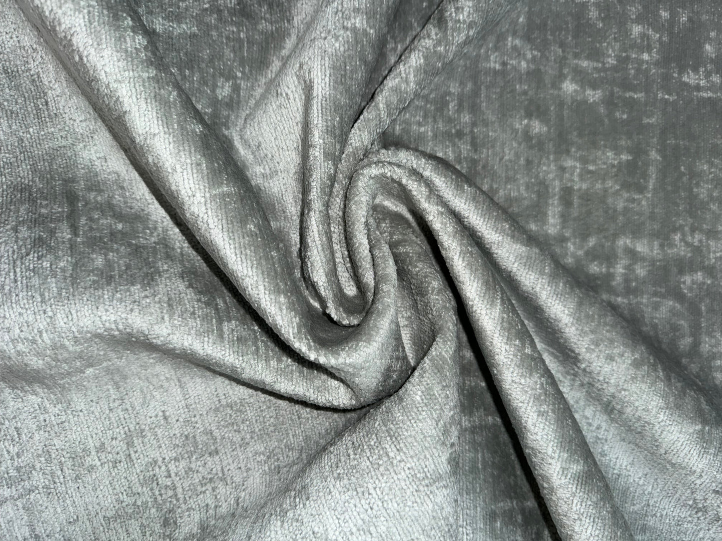 Alabama Silver Cloud Heavyweight Shadowed Velvet/Chenille Upholstery Fabric - Soft Options upholstery trim