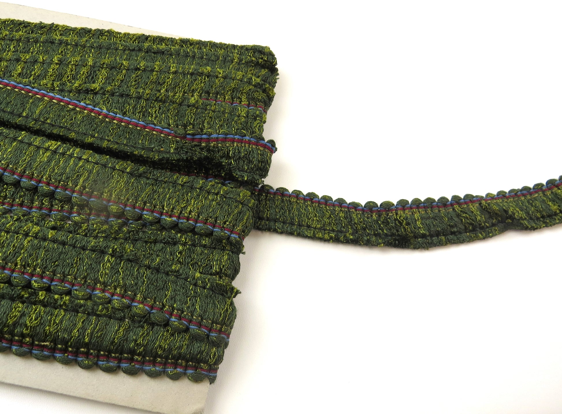 Upholstery Ruche Trim - Mixed Green