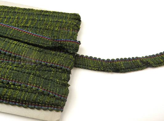Upholstery Ruche Trim - Mixed Green - Soft Options upholstery trim