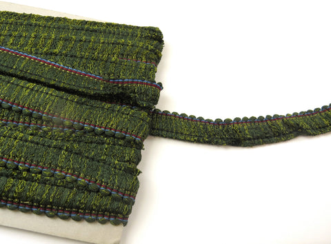 Upholstery Ruche Trim - Mixed Green - Soft Options upholstery trim