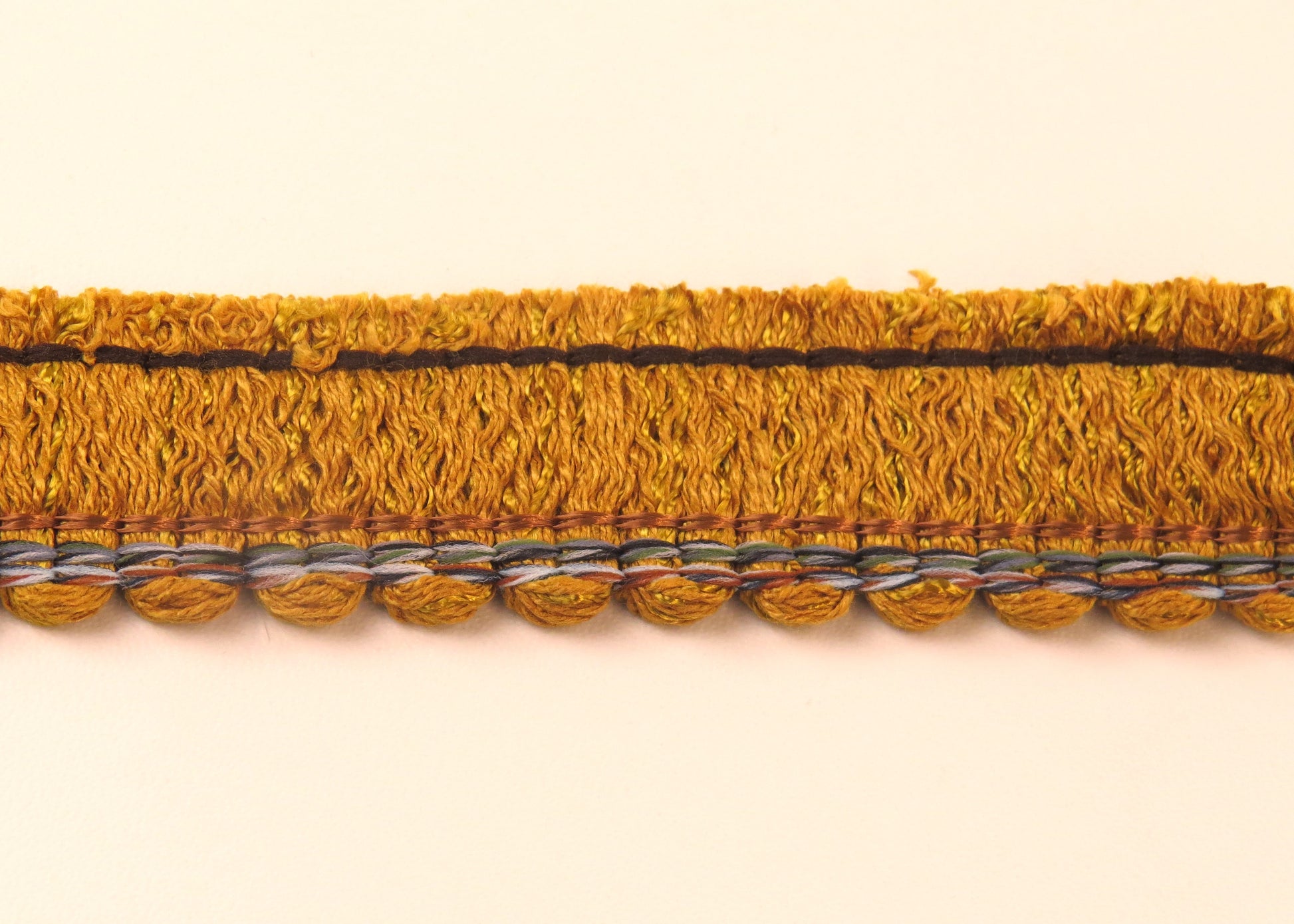 Upholstery Ruche Trim - Gold