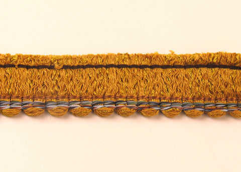 Upholstery Ruche Trim - Gold