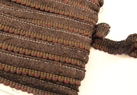 Upholstery Ruche Trim - Dark Brown - Soft Options upholstery trim
