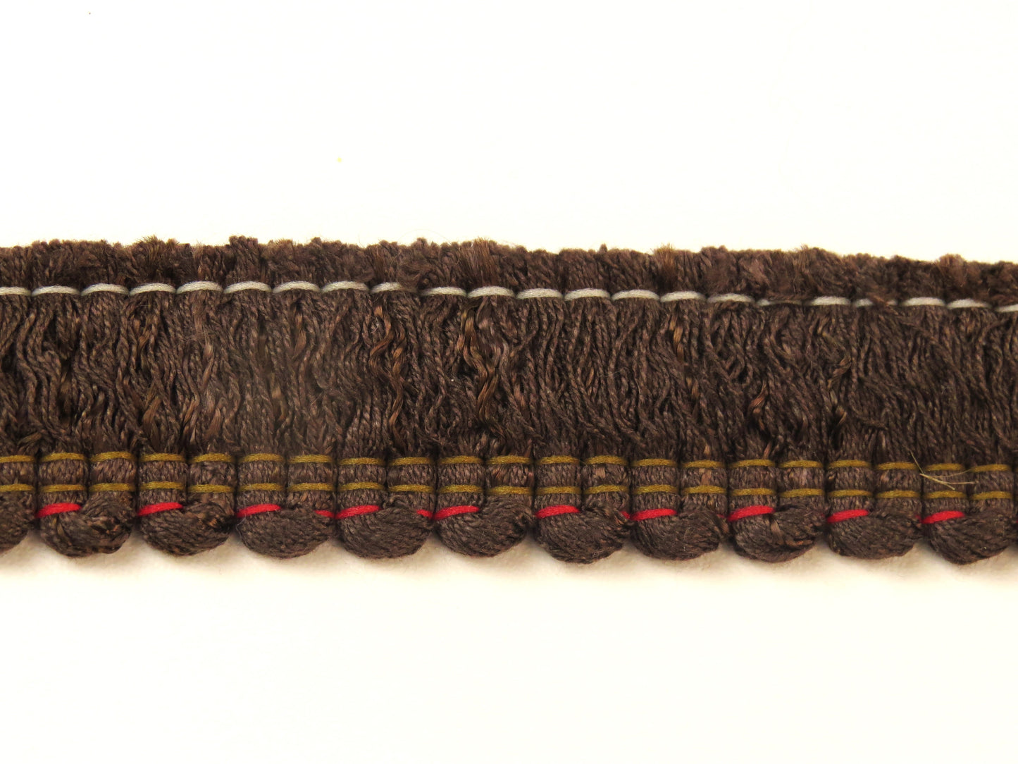 Upholstery Ruche Trim - Dark Brown