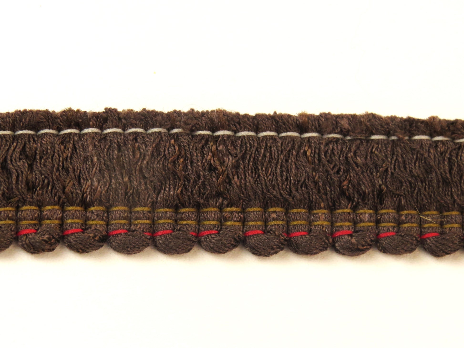 Upholstery Ruche Trim - Dark Brown