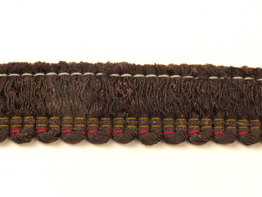 Upholstery Ruche Trim - Dark Brown