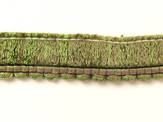Upholstery Ruche Trim - Light Mixed Green