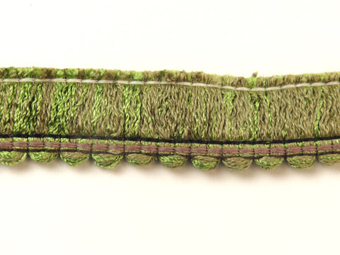 Upholstery Ruche Trim - Light Mixed Green