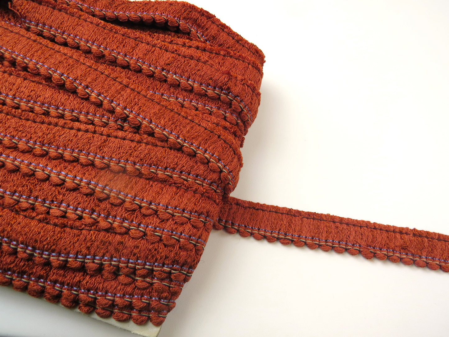 Upholstery Ruche Trim - Rich Rust - Soft Options upholstery trim
