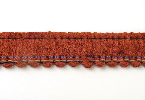 Upholstery Ruche Trim - Rich Rust