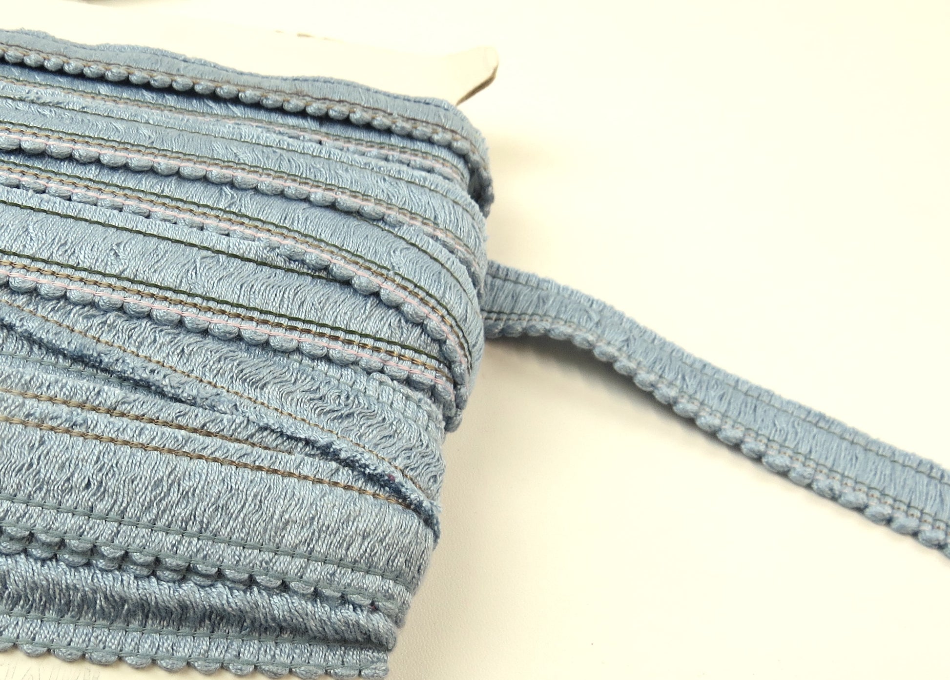Upholstery Ruche Trim - Light Blue