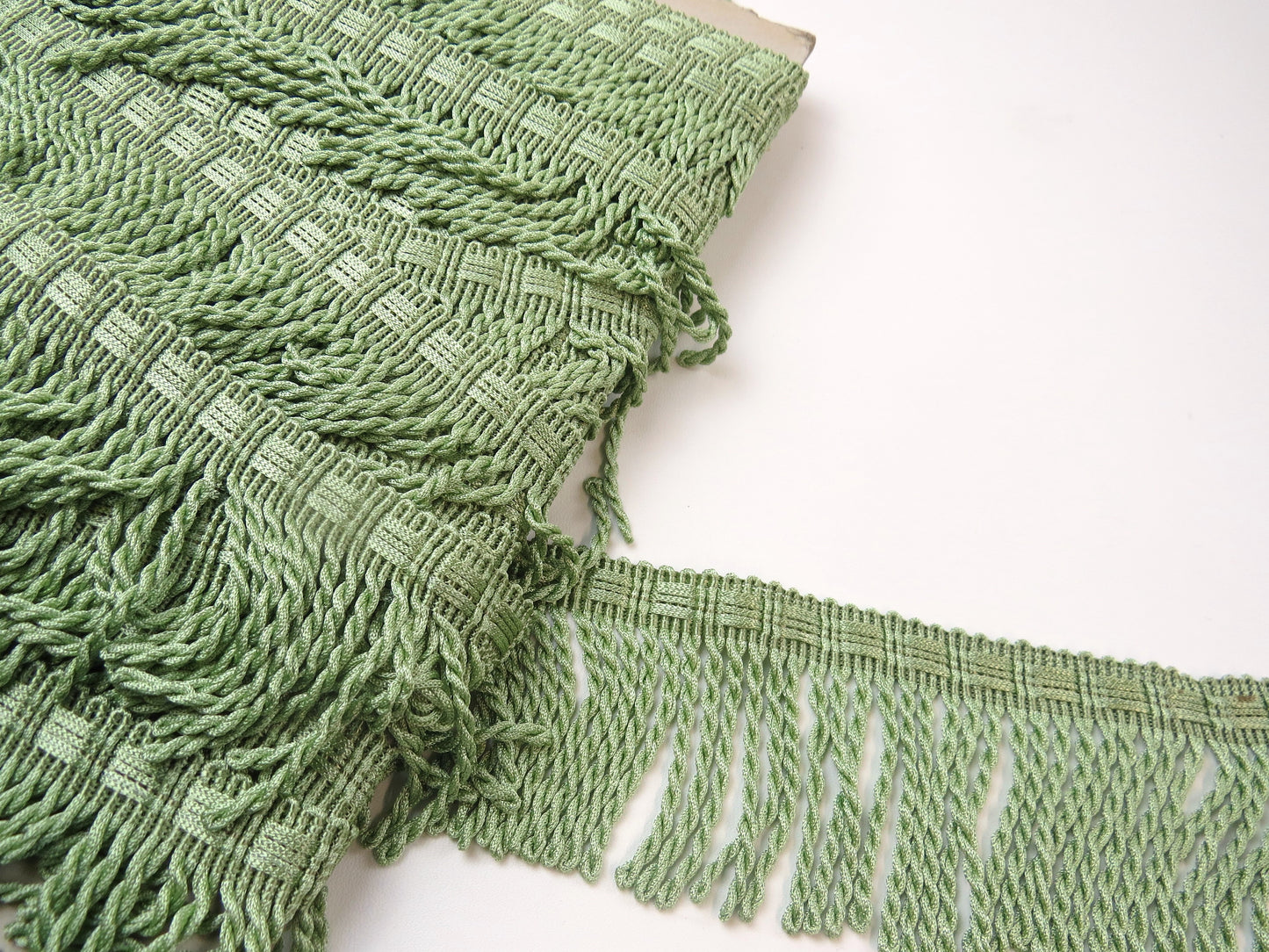 3" Upholstery Bullion Fringe - Apple Green - Soft Options upholstery trim
