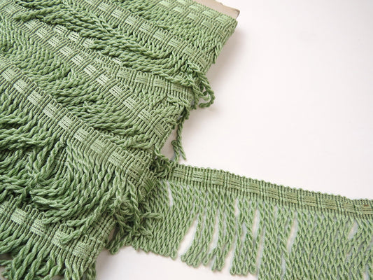 3" Upholstery Bullion Fringe - Apple Green - Soft Options upholstery trim