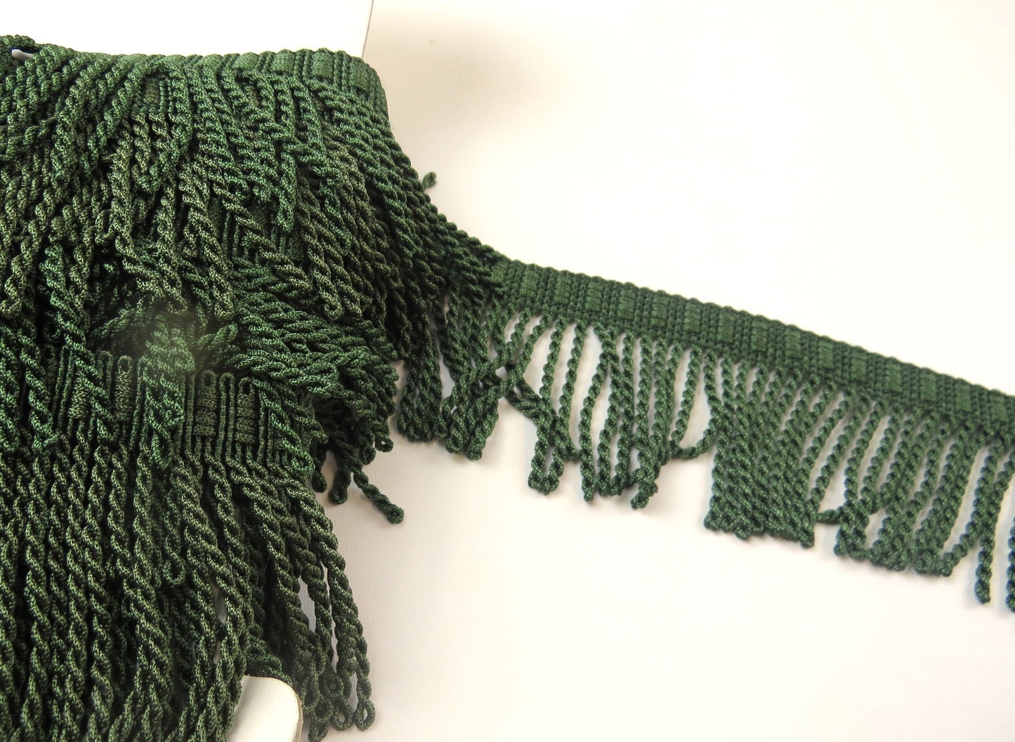 3" Upholstery Fringe - Dark Green - Soft Options upholstery trim