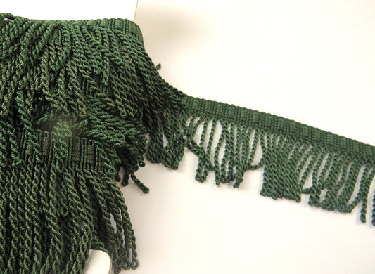 3" Upholstery Fringe - Dark Green - Soft Options upholstery trim