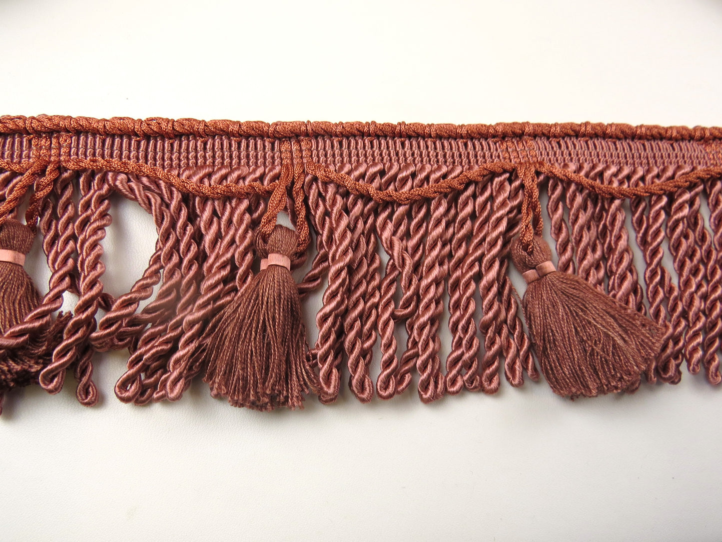 4" Upholstery Tassel Fringe - Pink - Soft Options upholstery trim