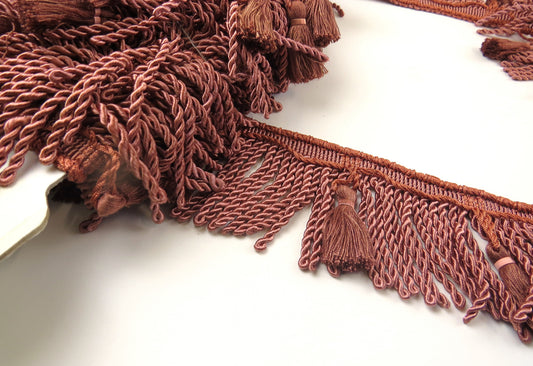 4" Upholstery Tassel Fringe - Pink