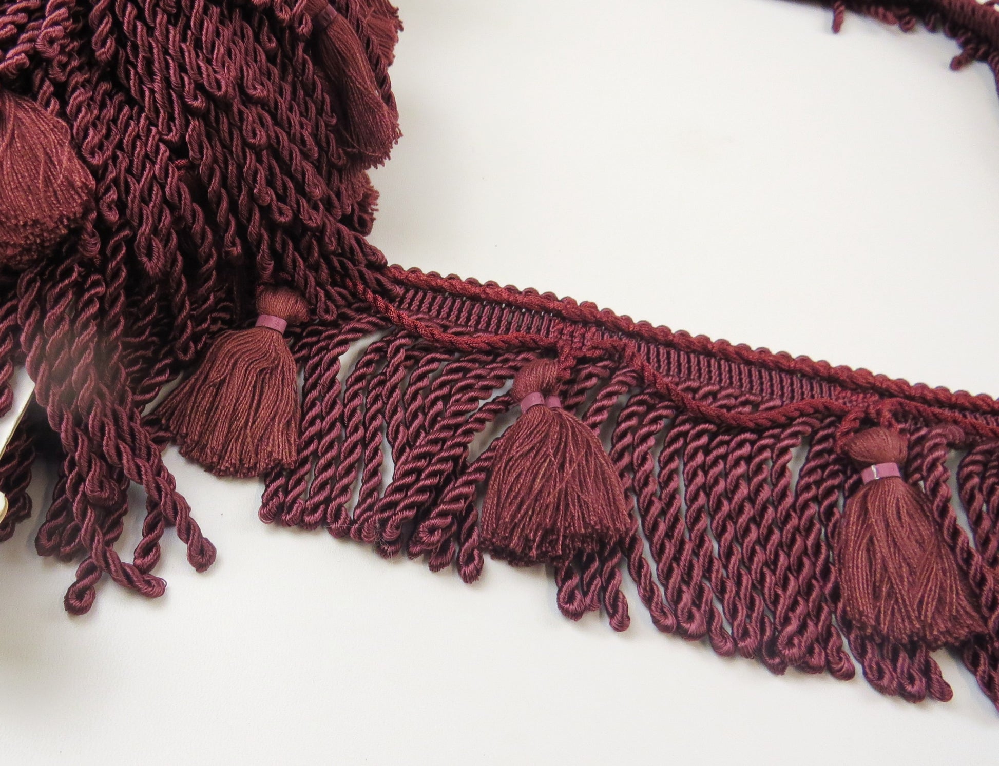 4" Upholstery Tassel Fringe - Wine