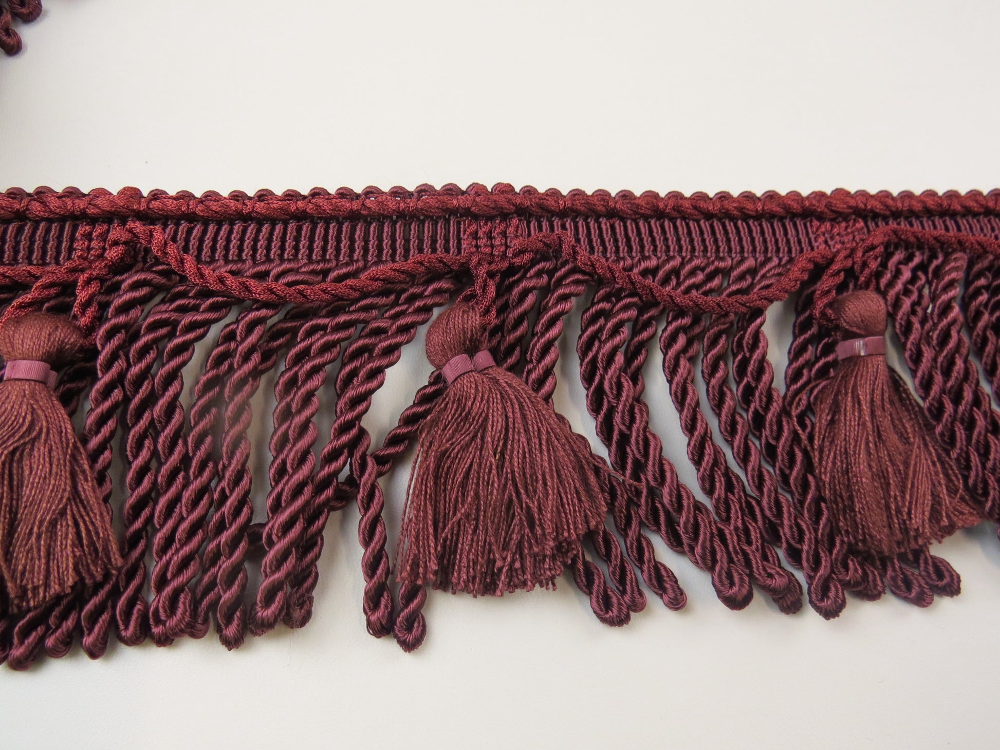 4" Upholstery Tassel Fringe - Wine