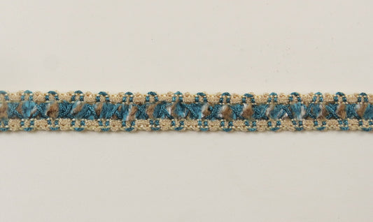Upholstery Braid Trim - Blue And Cream - Soft Options upholstery trim