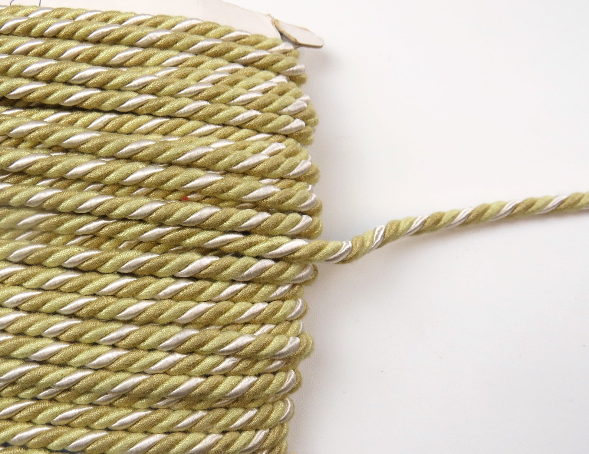 Upholstery Piping Cord - Gold And Cream