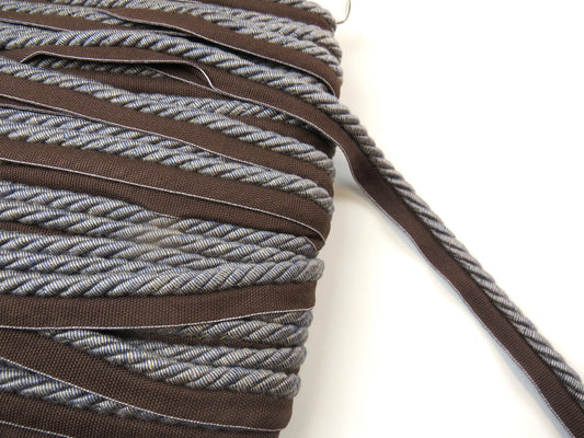 Upholstery Flanged Cord - Blue And Cream - Soft Options upholstery trim
