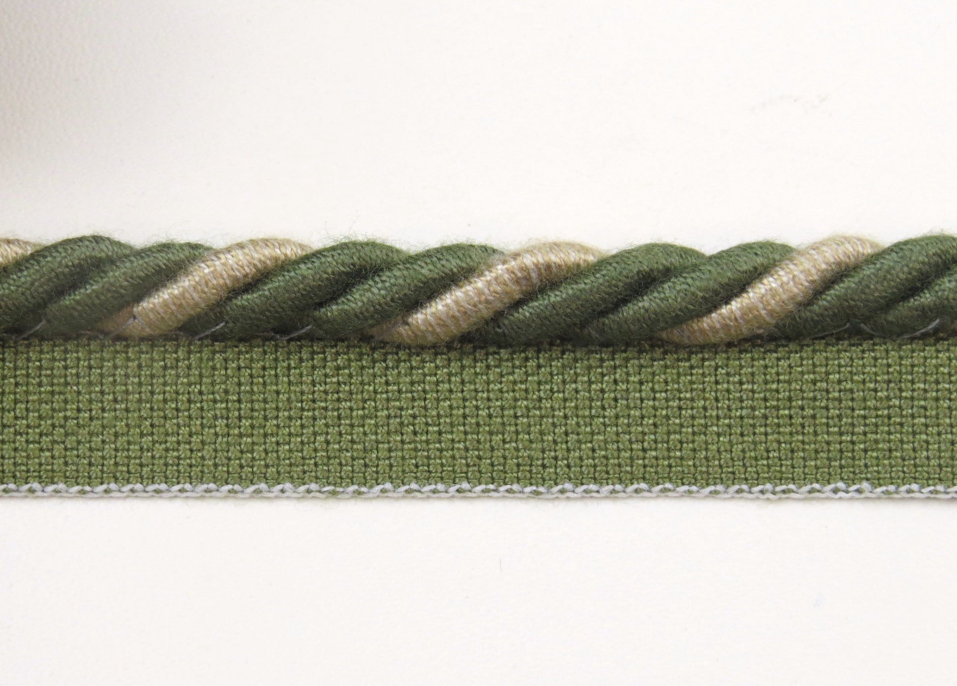 Upholstery Flanged Cord - Mixed Green