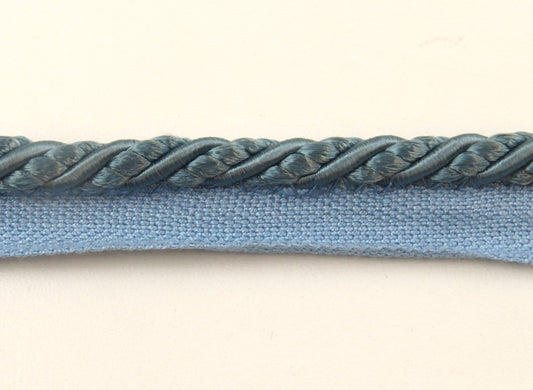 Upholstery Flanged Cord - Blue - Soft Options upholstery trim