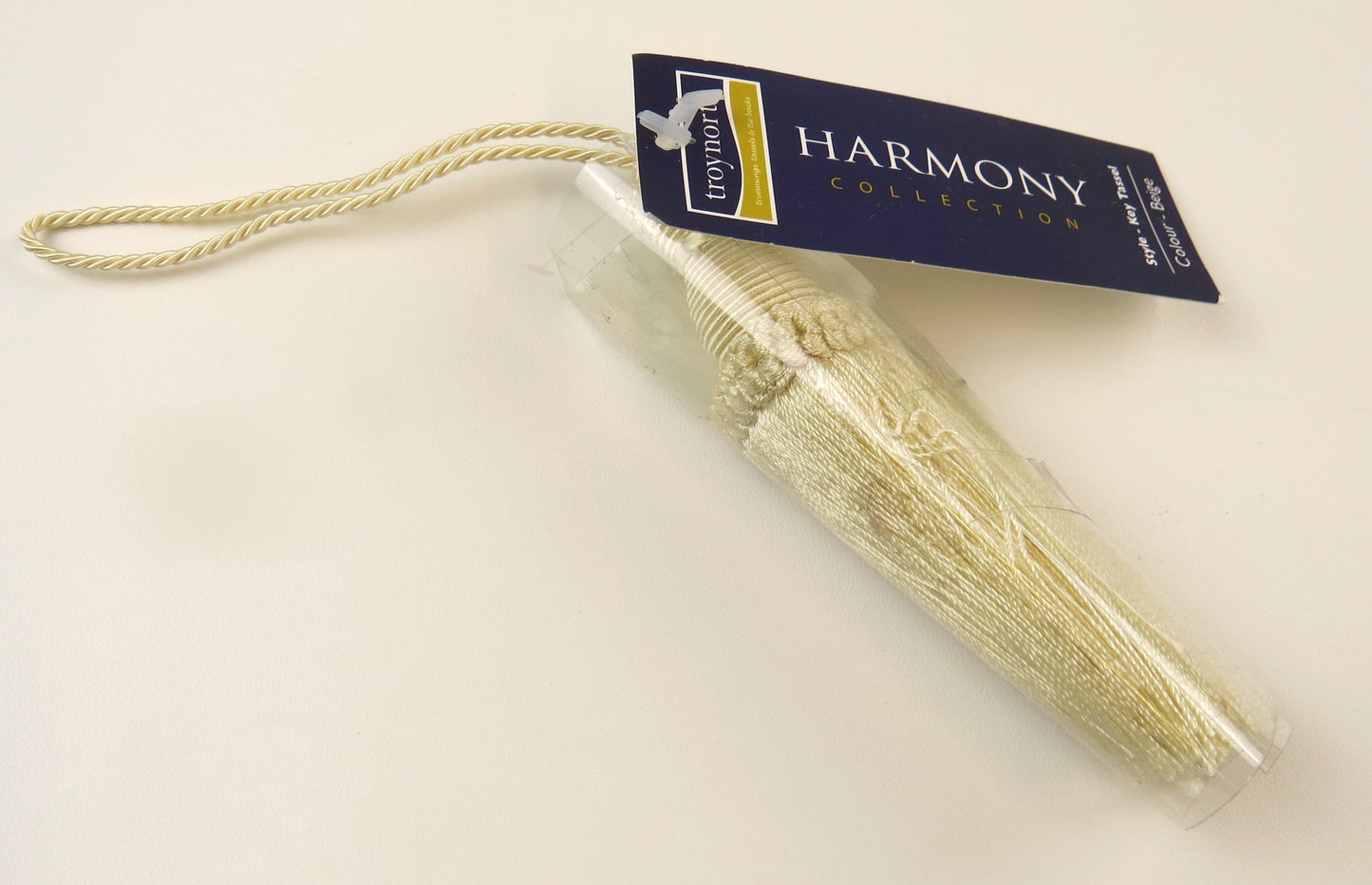Harmony Collection Beige Key Tassel - Soft Options upholstery trim